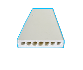 Support brace for multiple electrodes.
Side view.